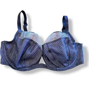 38H curvy Kate pin-up bra balcony underwire grey gray mesh sheer sexy like new